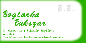 boglarka bukszar business card